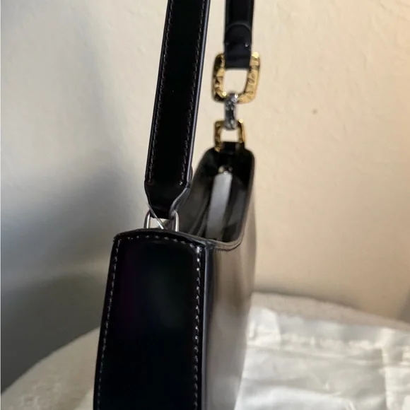 STAUD Sleek Black Leather Bag - Picture 3 of 6